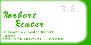 norbert reuter business card